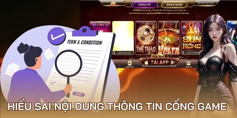 Hiểu sai nội dung thông tin cổng game 