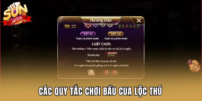 Các quy tắc chơi bầu cua lộc thú 