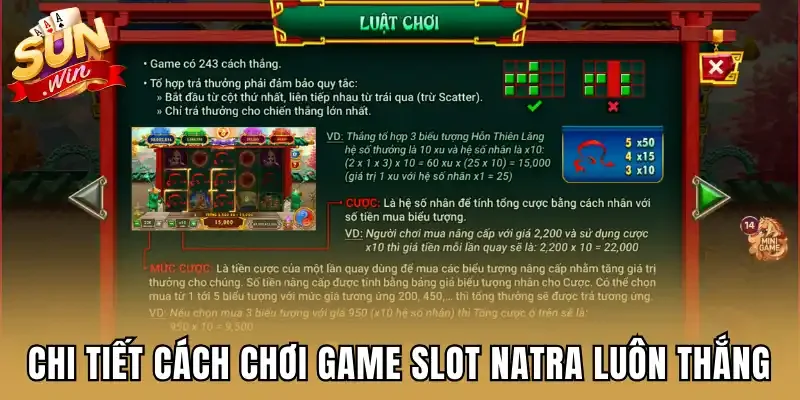Chi tiết cách chơi game slot Natra luôn thắng