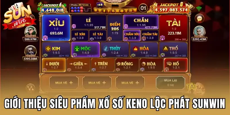 Giới thiệu siêu phẩm xổ số Keno Lộc Phát Sunwin