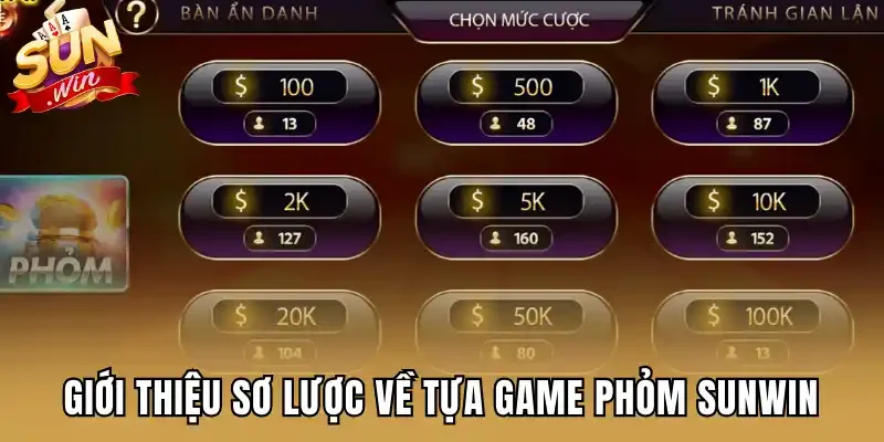 Giới thiệu sơ lược về tựa game Phỏm Sunwin