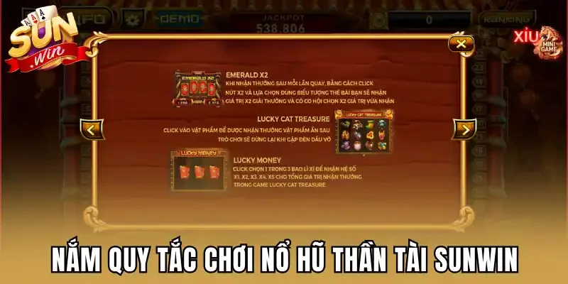 Nắm quy tắc chơi nổ hũ thần tài Sunwin