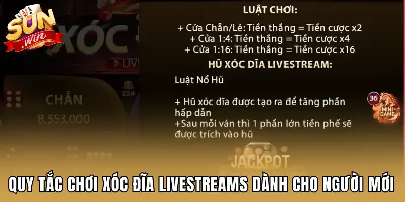 Quy tắc chơi xóc đĩa livestreams dành cho người mới