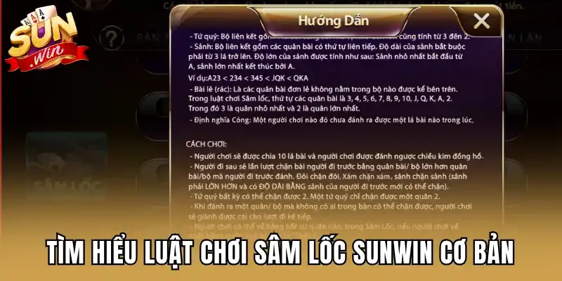 Tìm hiểu luật chơi sâm lốc Sunwin cơ bản