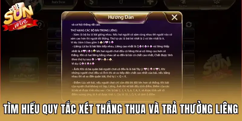 Tìm hiểu quy tắc xét thắng thua và trả thưởng liêng
