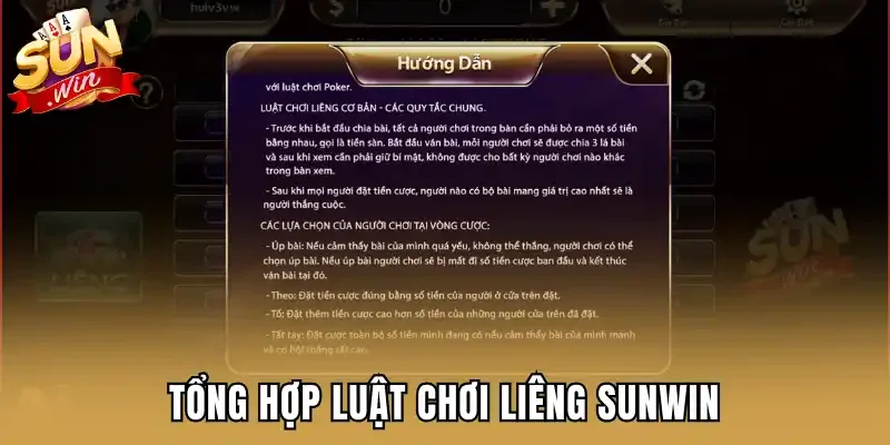 Tổng hợp luật chơi liêng Sunwin